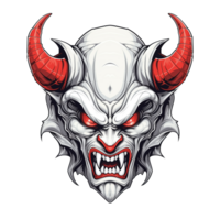 AI generated Devil head isolated on transparent background. Illustration for your design png