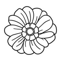 Hand drawn simple flower illustration vector