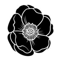 Hand drawn simple flower illustration vector