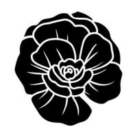 Hand drawn simple flower illustration vector