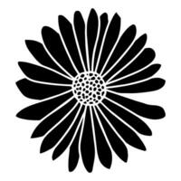 Hand drawn simple flower illustration vector