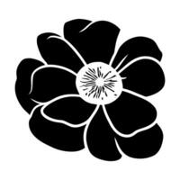 Hand drawn simple flower illustration vector