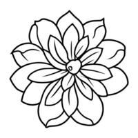 Hand drawn simple flower illustration vector