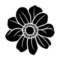 Hand drawn simple flower illustration vector