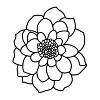 Hand drawn simple flower illustration vector