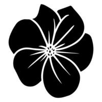 Hand drawn simple flower illustration vector