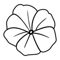 Hand drawn simple flower illustration vector