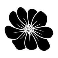 Hand drawn simple flower illustration vector
