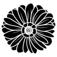 Hand drawn simple flower illustration vector