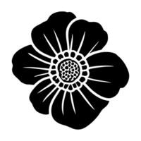 Hand drawn simple flower illustration vector