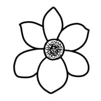 Hand drawn simple flower illustration vector