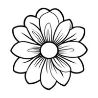 Hand drawn simple flower illustration vector