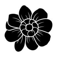 Hand drawn simple flower illustration vector