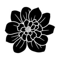 Hand drawn simple flower illustration vector