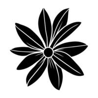 Hand drawn simple flower illustration vector