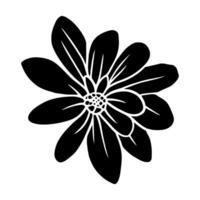 Hand drawn simple flower illustration vector