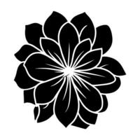 Hand drawn simple flower illustration vector