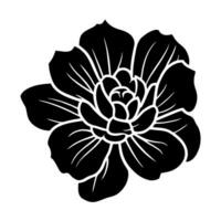 Hand drawn simple flower illustration vector