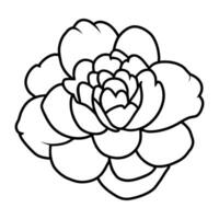 Hand drawn simple flower illustration vector