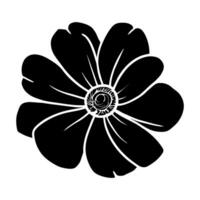 Hand drawn simple flower illustration vector