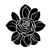 Hand drawn simple flower illustration vector