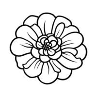 Hand drawn simple flower illustration vector