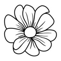 Hand drawn simple flower illustration vector