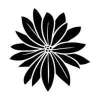 Hand drawn simple flower illustration vector