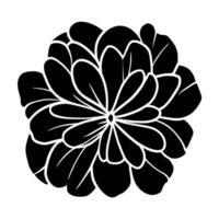 Hand drawn simple flower illustration vector