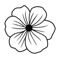 Hand drawn simple flower illustration vector