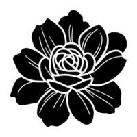 Hand drawn simple flower illustration vector