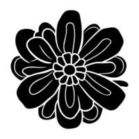 Hand drawn simple flower illustration vector