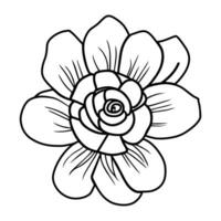 Hand drawn simple flower illustration vector