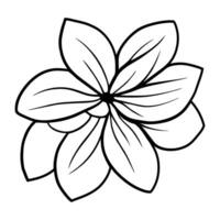 Hand drawn simple flower illustration vector