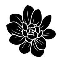 Hand drawn simple flower illustration vector