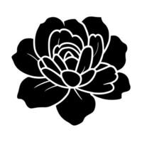 Hand drawn simple flower illustration vector