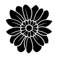 Hand drawn simple flower illustration vector