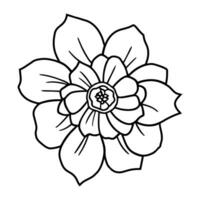 Hand drawn simple flower illustration vector