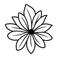 Hand drawn simple flower illustration vector