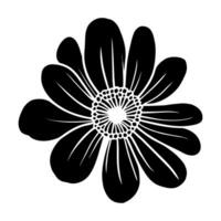 Hand drawn simple flower illustration vector