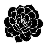 Hand drawn simple flower illustration vector