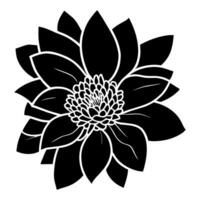 Hand drawn simple flower illustration vector