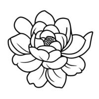 Hand drawn simple flower illustration vector