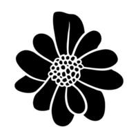 Hand drawn simple flower illustration vector