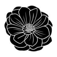 Hand drawn simple flower illustration vector