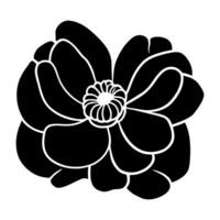 Hand drawn simple flower illustration vector