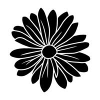 Hand drawn simple flower illustration vector