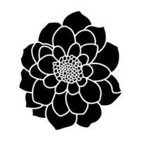 Hand drawn simple flower illustration vector