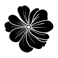 Hand drawn simple flower illustration vector