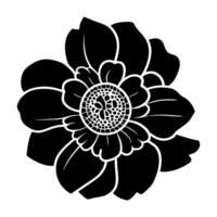 Hand drawn simple flower illustration vector